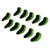 11Pcs/Set Number Golf Iron Headcover Neoprene Golf Club Iron Head Cover Protective CoverGreen