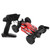 1/14 RC Off Road Vehicle 2.4Ghz 4 Wheel Drive 40Km/h High Speed Splashproof High Grip Remote Control Car Red Three Battery