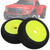 2pcs RC Rubber Tires 17mm Hex Wheel Hub for 1/8 Buggy Truck Off Road Model Crawler Car(Yellow )