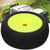2pcs RC Rubber Tires 17mm Hex Wheel Hub for 1/8 Buggy Truck Off Road Model Crawler Car(Yellow )