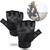 A Pair of Black Outdoor Cycling Anti-Skid Sports Super Fiber Wear Resistant Silicone Fitness Tactics Half Finger Gloves(Half Finger Gloves L)