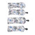 4 Pcs Golf Club Head Cover Skull Print PU Adjustable Number Tag Golf Club Protector Headcover Set