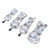 4 Pcs Golf Club Head Cover Skull Print PU Adjustable Number Tag Golf Club Protector Headcover Set