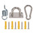 Stainless Steel Ceiling Hanging Kit 551lb Capacity Suspension Hook Hanger for Yoga Training Hammock Swings