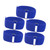 5Pcs 3 Legged Race Bands Relay Race Games Outdoor Group Party Games for Kids Adults Birthday Carnival Party Field Day Blue