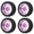 4Pcs RC Wheels and Tires Set Aluminum Wheelhub Rubber Tire for HSP 94122 94123 TT01 WF06 1/10 RC Car Crawler Purple