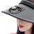 Sun Visor Hats with Fan Large Area Sun Protection Visors for Women Kids Adjustable USB Rechargeable Fan Visor Hat Black