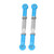 2Pcs Aluminium Alloy Rear Upper Steering Rods for FS 53633 / 51805 / 51806 1/10 RC Car (Blue)