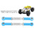 2Pcs Aluminium Alloy Rear Upper Steering Rods for FS 53633 / 51805 / 51806 1/10 RC Car (Blue)