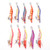 10Pcs Hard Bait Squid Jig Fishing Lure Octopus Wooden Shrimp Cuttlefish Hook Rig with Bag