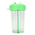 Dual Drink Straw Bottle Water Cup Leakproof Portable with Sticker for Outdoor Camping Sports Jogging Green