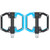 1 Pair Aluminum Alloy Road Mountain Bike Platform Flat Pedal Bicycle Accessories (black   blue)