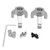 Aluminum Alloy Steering Cup RC Remote Control Car Steering Cup for HBX 1/24 2098B Climbing CarSilver