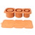 Silicone Ice Cube Tray for 30oz 40oz Cup Easy Release Hollow Cylinder Ice Cubes Maker with Removable Lid for Freezer Ice Drink Cocktail Orange