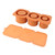 Silicone Ice Cube Tray for 30oz 40oz Cup Easy Release Hollow Cylinder Ice Cubes Maker with Removable Lid for Freezer Ice Drink Cocktail Orange