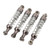 2 Pairs Aluminum Alloy Shock Absorber 60mm RC Car Modification Parts for WPL C14 C24 MN D90 99S ModelsTitanium Color