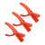 3pcs Crawfish Peeler Tool Professional Efficient Portable Fingernail Guard Crawfish Sheller Crawfish Shucker for Home Restaurant Orange