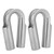 304 Stainless Steel Tube Thimble For Winch Rope Boating Accessories(6mm 2pcs)