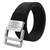 Nylon Work Belt Adjustable Tightly Woven Utility Belt with Alloy Double Loop Buckle for Outdoor Black