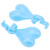 1 Pair Slipper Charm ABS Cute Stylish Hanging Shoe Decoration Charm Balls for Men Women Birthday Gift Blue