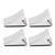 4PCS RC Model Car Wheel Chock Good Fixation Anti Slip Bottom RC Aluminum Alloy Wheel Chock for Redcat Gen8 for Axial SCX10 Silver