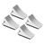 4PCS RC Model Car Wheel Chock Good Fixation Anti Slip Bottom RC Aluminum Alloy Wheel Chock for Redcat Gen8 for Axial SCX10 Silver