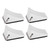 4PCS RC Model Car Wheel Chock Good Fixation Anti Slip Bottom RC Aluminum Alloy Wheel Chock for Redcat Gen8 for Axial SCX10 Silver