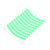 Kids Balance Bicycle Reflective Stickers Bike Wheel Adhesive Decals Tape Safety Strips for Children Balance BicycleGreen