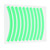 Kids Balance Bicycle Reflective Stickers Bike Wheel Adhesive Decals Tape Safety Strips for Children Balance BicycleGreen