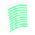 Kids Balance Bicycle Reflective Stickers Bike Wheel Adhesive Decals Tape Safety Strips for Children Balance BicycleGreen