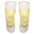 1 Pair Knee Brace Nylon Knitting Breathable Knee Compression Sleeve Support Knee Protector for Running Yellow Gray L