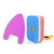 Swimming Back Float and Kickboard Set for Kids Swimming Bubble Belt Swimming Training Float Board