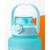2pcs Straw Bottle Leakage Proof Frosted Gradient Color Portable Sports Water Cup with Scale 2000ml 800ml Gradient Green
