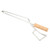 Fire Pit Tongs Heavy Duty Stainless Steel Lengthen Widen Thicken Beech Wood Handle Fire Tongs for BBQ Fireplace