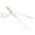 Fire Pit Tongs Heavy Duty Stainless Steel Lengthen Widen Thicken Beech Wood Handle Fire Tongs for BBQ Fireplace