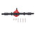 RC Truck Metal Rear Bridge Axle Replacement Accessories RC Car Upgrade Parts for WPL D12Black Red