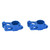 2pcs Aluminum Alloy Rear Axle Seat for LOSI Lasernut U4 Tenacity 1/10 RC Car Rear Hub CarriersBlue