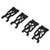Front and Rear Swing Arm Set RC Car Spare Parts for WLtoys 1/10 Remote Control Car 104001