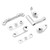 RC Steering Assembly Aluminum Alloy Upgrade Part RC Steering Bellcrank Set for LOSI Baja Rey Rock Rey 1/10 RC Cars Silver