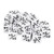 20pcs Dice Set Puzzle Fun 6 Sided Number Acrylic Dice for Gaming Preschool Education White