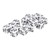 20pcs Dice Set Puzzle Fun 6 Sided Number Acrylic Dice for Gaming Preschool Education White