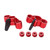 1 Pair RC Front Steering Cup Aluminum Alloy with Enlarged Bearings for ARRMA Remote Control VehiclesRed