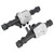 RC Upgrade Parts Metal Front&Rear Axle Housing for Traxxas TRX4 1/10 Model Car (Black Silver)