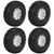 4Pcs 1/10 Remote Control 1.9in Alloy Wheel Hub and 115mm Rubber Tires ReplacementWhite
