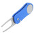 Durable Golf Stainless Steel Green Fork Foldable Golf Divot Repair Tool AccessoryBlue