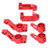 Front C Seat Steering Blocks Cup Blocks Rear Axle Carrier for Traxxas Slash 2WD 1/10 RC CarRed