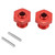2Pcs RC Aluminum Wheel Hex Coupler Replacement 17mm Hex Wheel Hubs for ARRMA 1/8 RC CarRed
