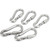 5pcs 80mm Locking Carabiner Clip Heavy Duty Spring Snap Hook with Nut Lock Buckle for Camping