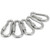5pcs 80mm Locking Carabiner Clip Heavy Duty Spring Snap Hook with Nut Lock Buckle for Camping