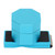 Billiards Octagonal Chalk Case Set Magnetic Billiard Cue Chalk Box Holder with Silent Fixed Clip Blue